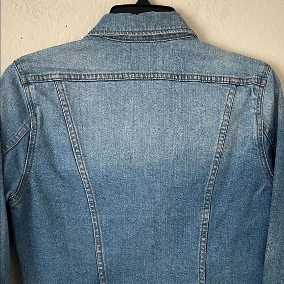 1901 Crop Denim Jacket Weekend Wash in Size S - Picture 7 of 15